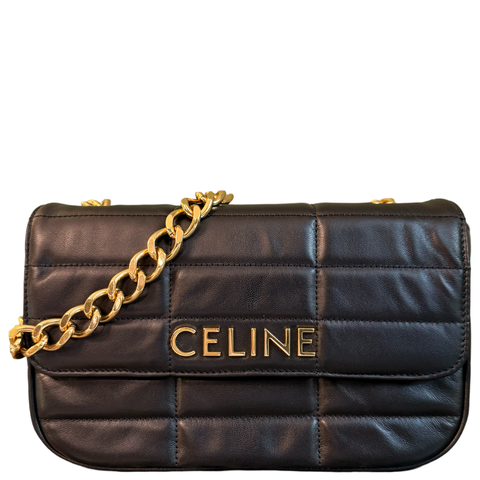 CELINE BLACK MONOCHROME SHOULDER BAG