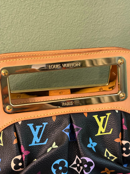 TAKASHI MURAKAMI X LOUIS VUITTON BLACK MULTICOLOR JUDY PM SHOULDER BAG