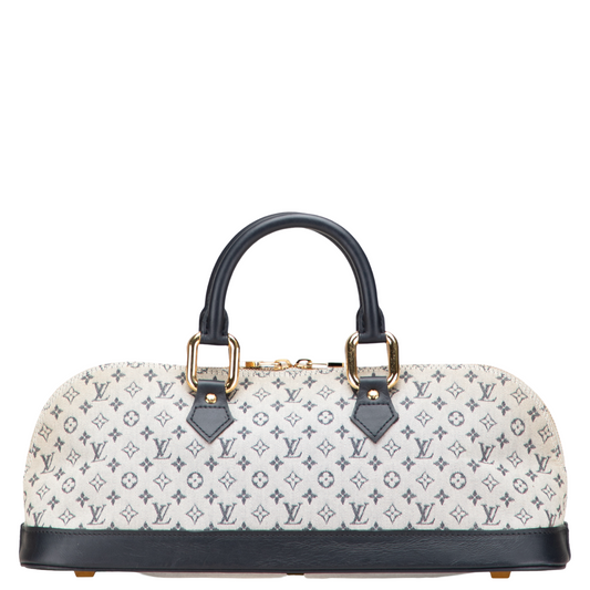 LOUIS VUITTON NAVY MONOGRAM IDYLLE EAST WEST ALMA HANDBAG