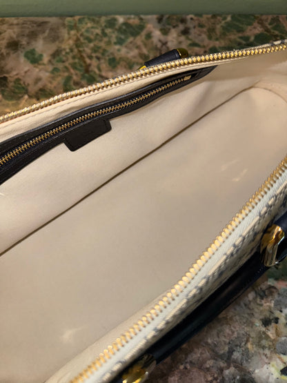 LOUIS VUITTON NAVY MONOGRAM IDYLLE EAST WEST ALMA HANDBAG
