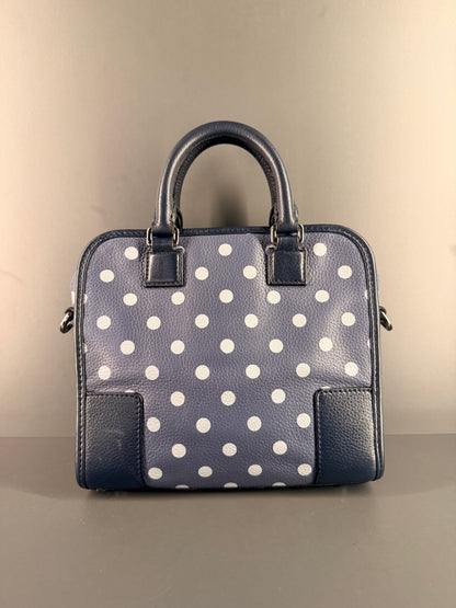 LOEWE NAVY BLUE POLKA DOTS CRUZ HANDBAG