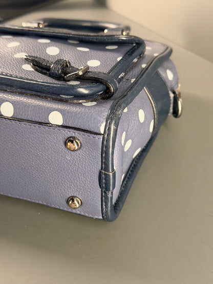 LOEWE NAVY BLUE POLKA DOTS CRUZ HANDBAG
