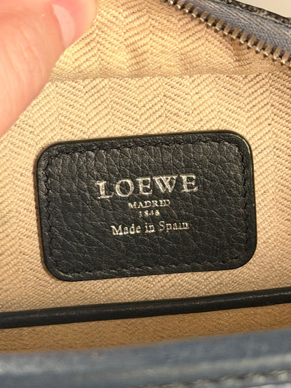 LOEWE NAVY BLUE POLKA DOTS CRUZ HANDBAG