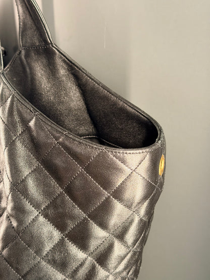SAINT LAURENT BLACK ICARE SHOPPING TOTE