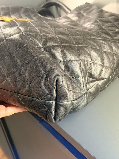 SAINT LAURENT BLACK ICARE SHOPPING TOTE