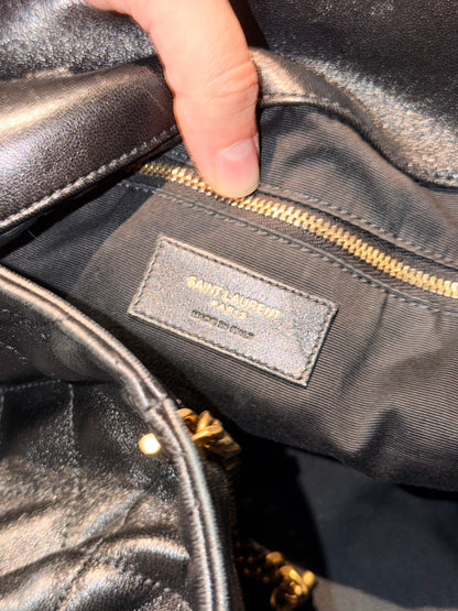 SAINT LAURENT BLACK ICARE SHOPPING TOTE