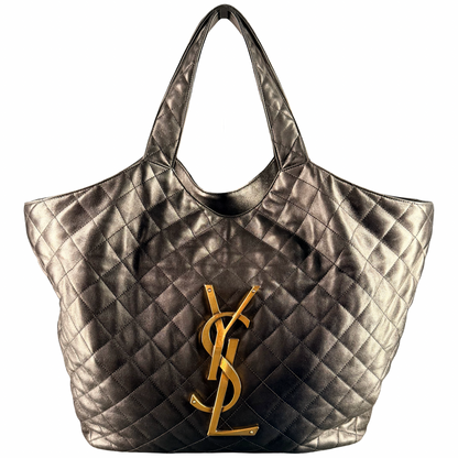 SAINT LAURENT BLACK ICARE SHOPPING TOTE