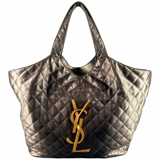 SAINT LAURENT BLACK ICARE SHOPPING TOTE