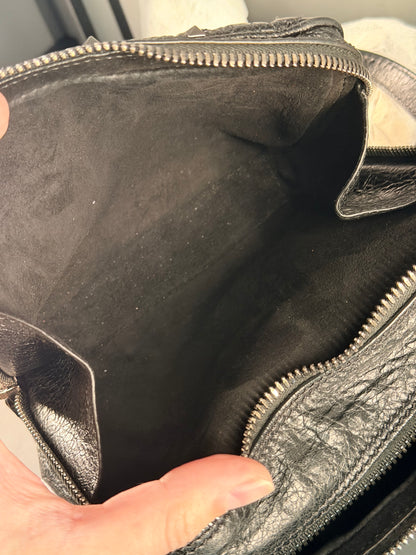 VALENTINO BLACK SPIKE SMALL CAMERA CROSSBODY BAG