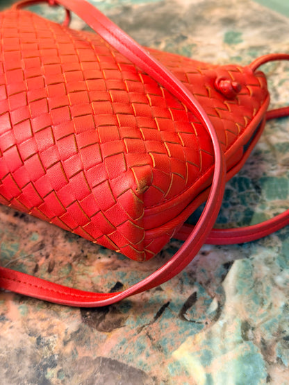 BOTTEGA VENETA ORANGE NODINI CROSSBODY BAG