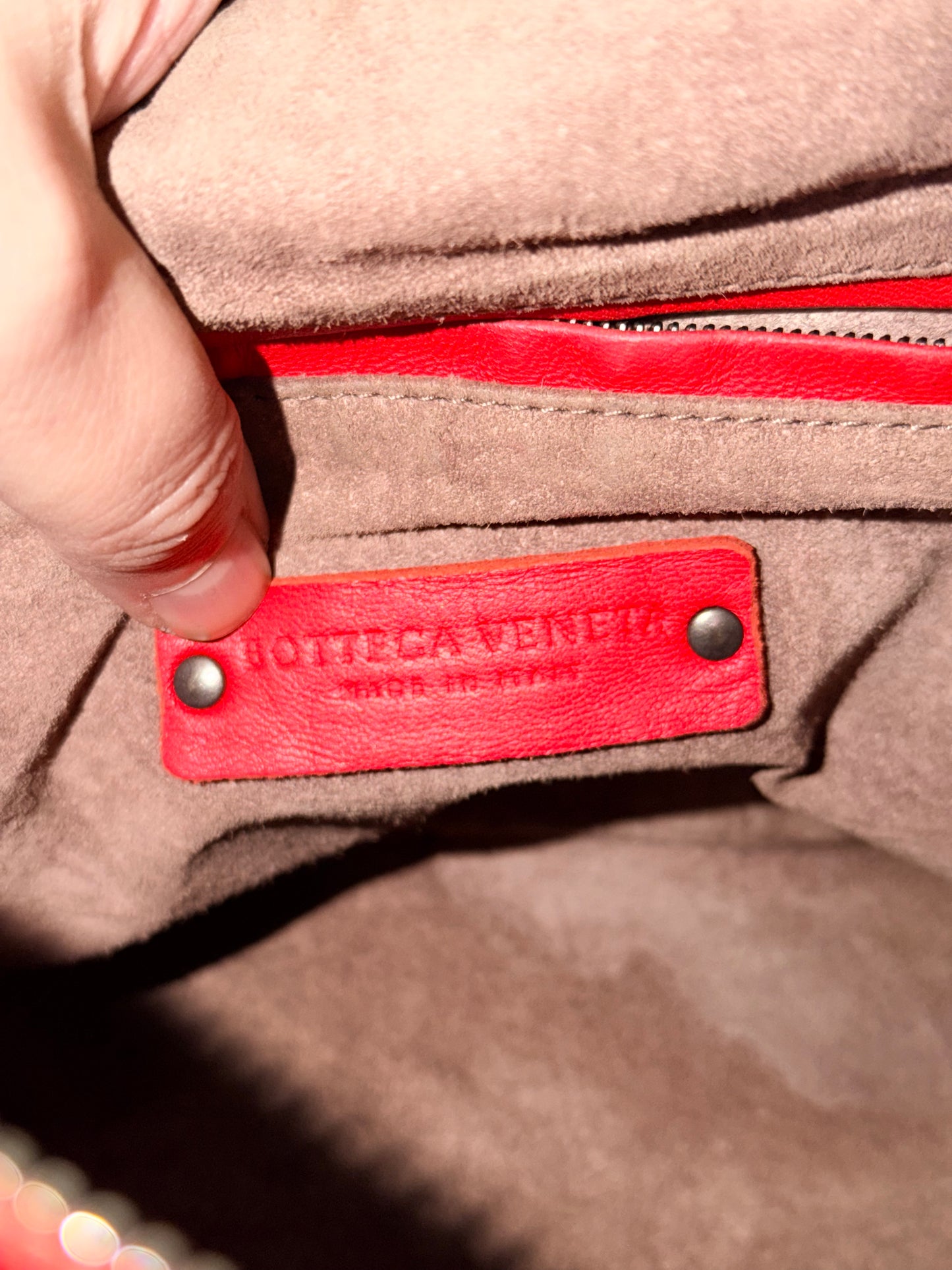 BOTTEGA VENETA ORANGE NODINI CROSSBODY BAG