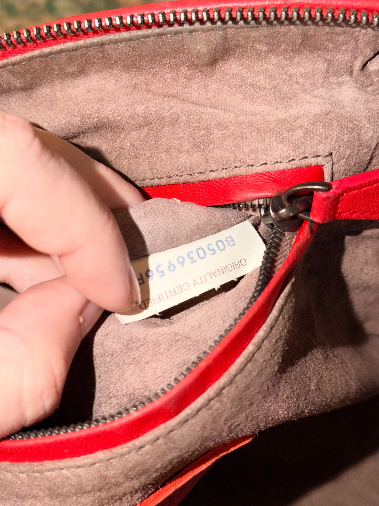 BOTTEGA VENETA ORANGE NODINI CROSSBODY BAG