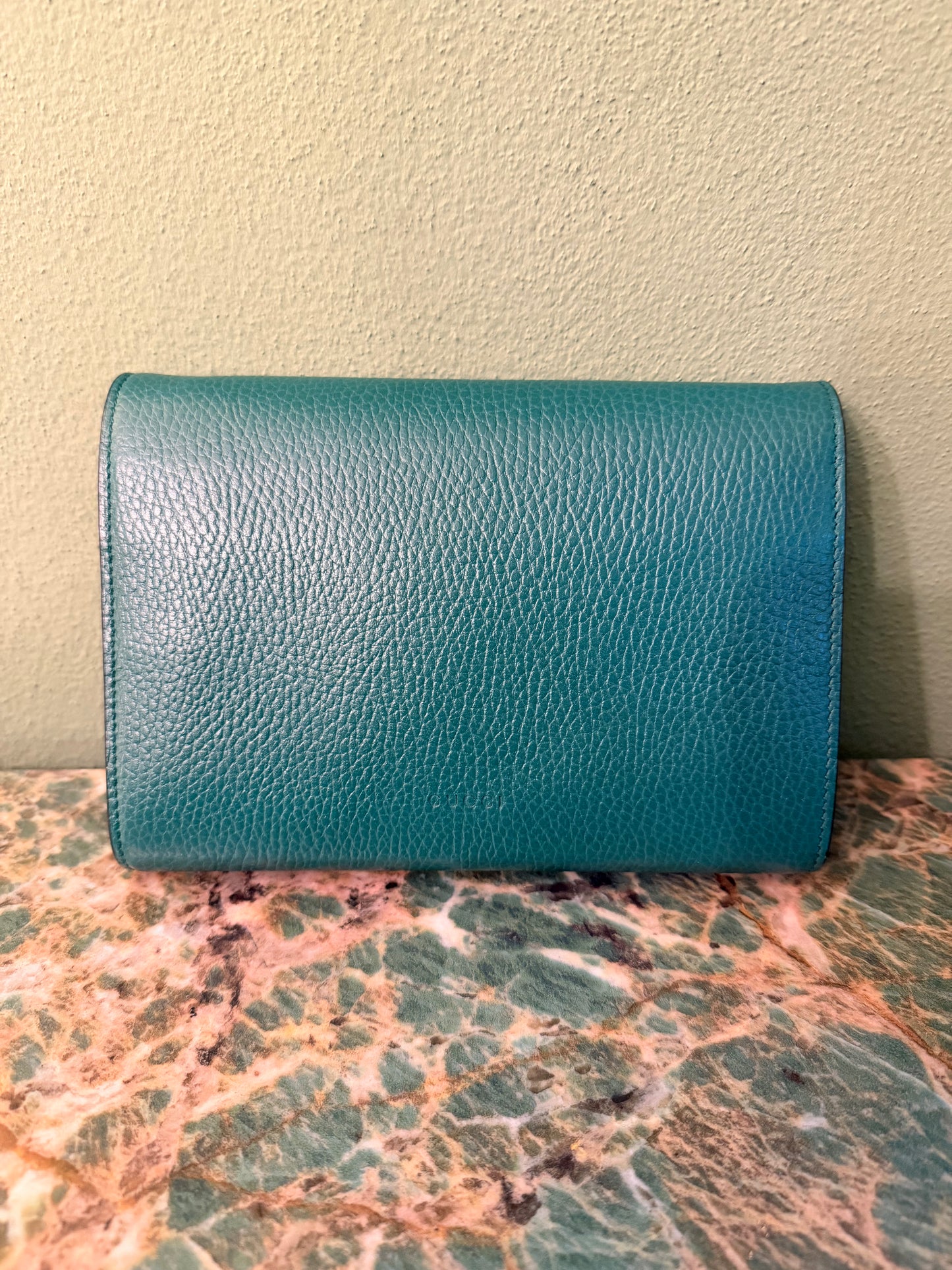 GUCCI GREEN DIONYSUS WALLET ON CHAIN