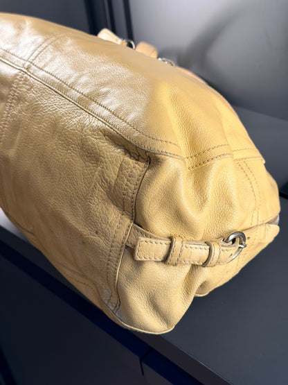 PRADA BUTTER YELLOW BOWLING SHOULDER BAG