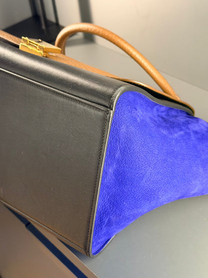 CELINE BY PHOEBE PHILO TRI COLOR MEDIUM TRAPEZE HANDBAG