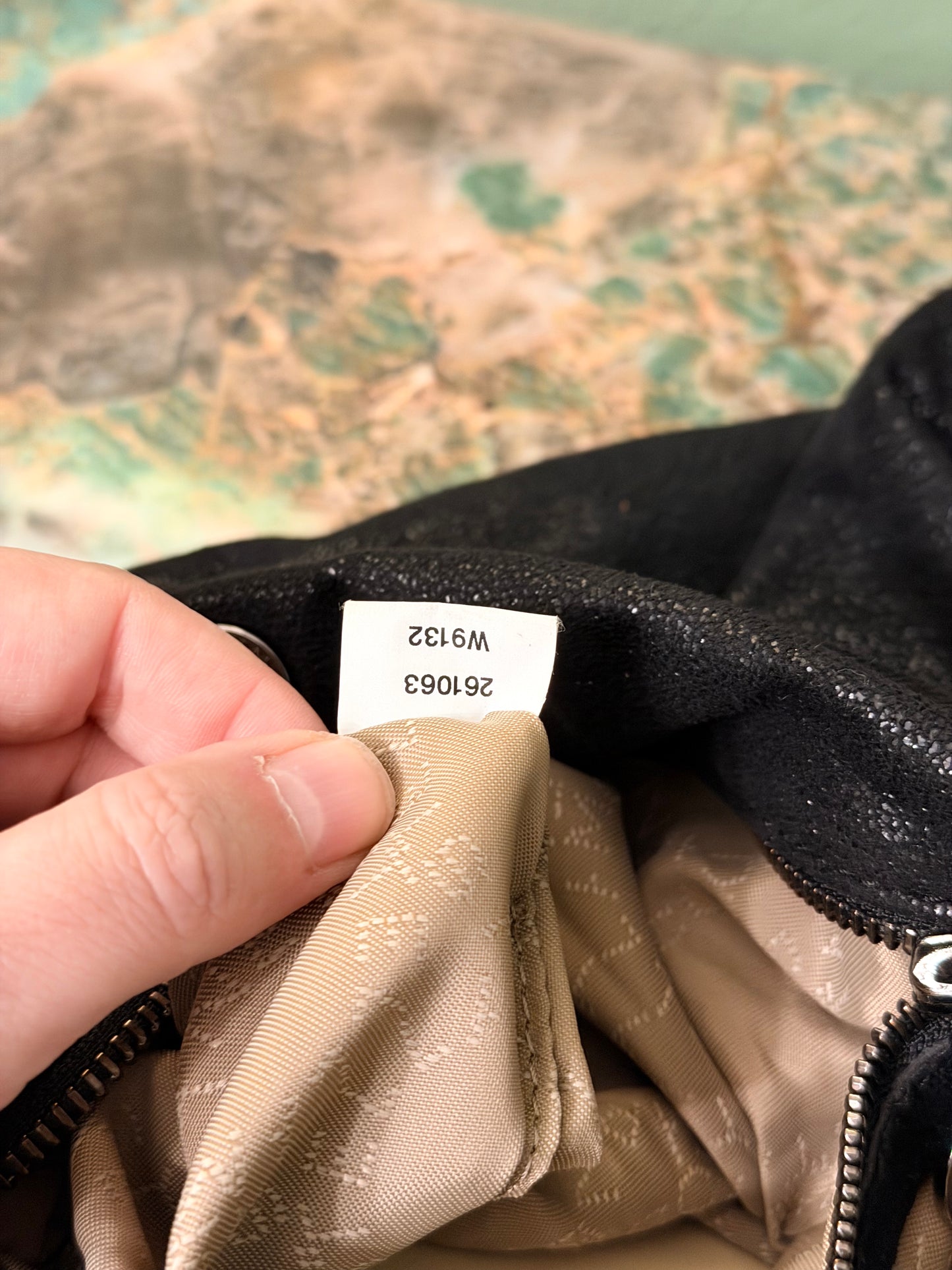 STELLA MCCARTNEY BLACK MEDIUM FALABELLA SHOULDER BAG