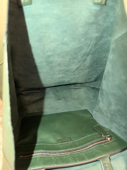 CÈLINE FOREST GREEN CABAS HANDBAG