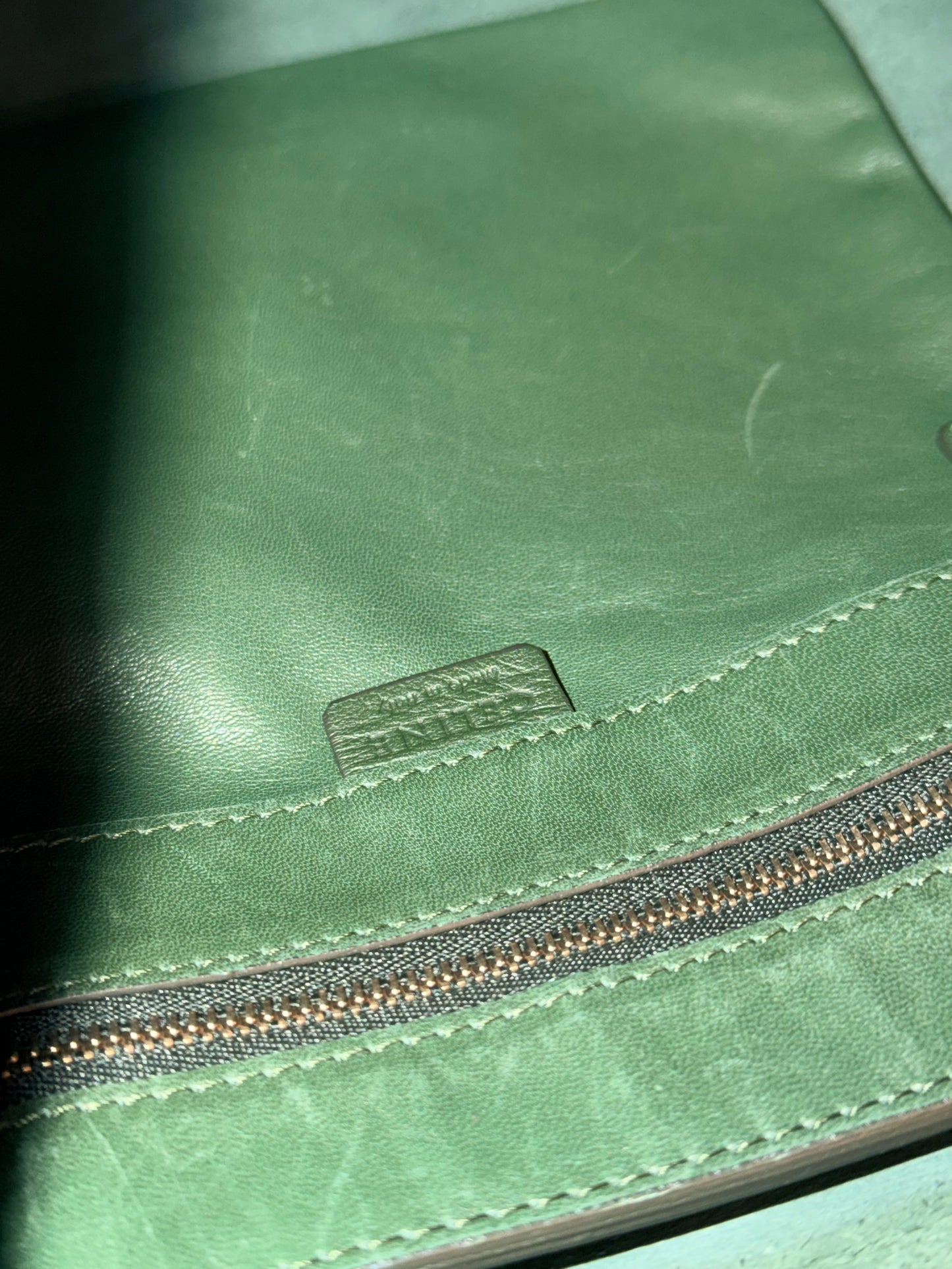 CÈLINE FOREST GREEN CABAS HANDBAG