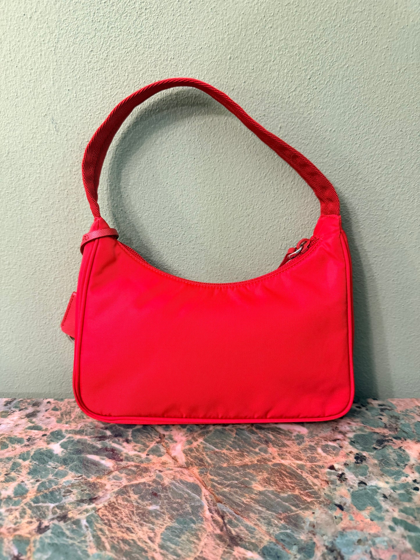PRADA RED NYLON RE EDITION 2000 SHOULDER BAG