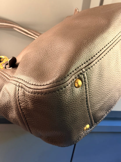 PRADA DARK BROWN SHOPPING TOTE
