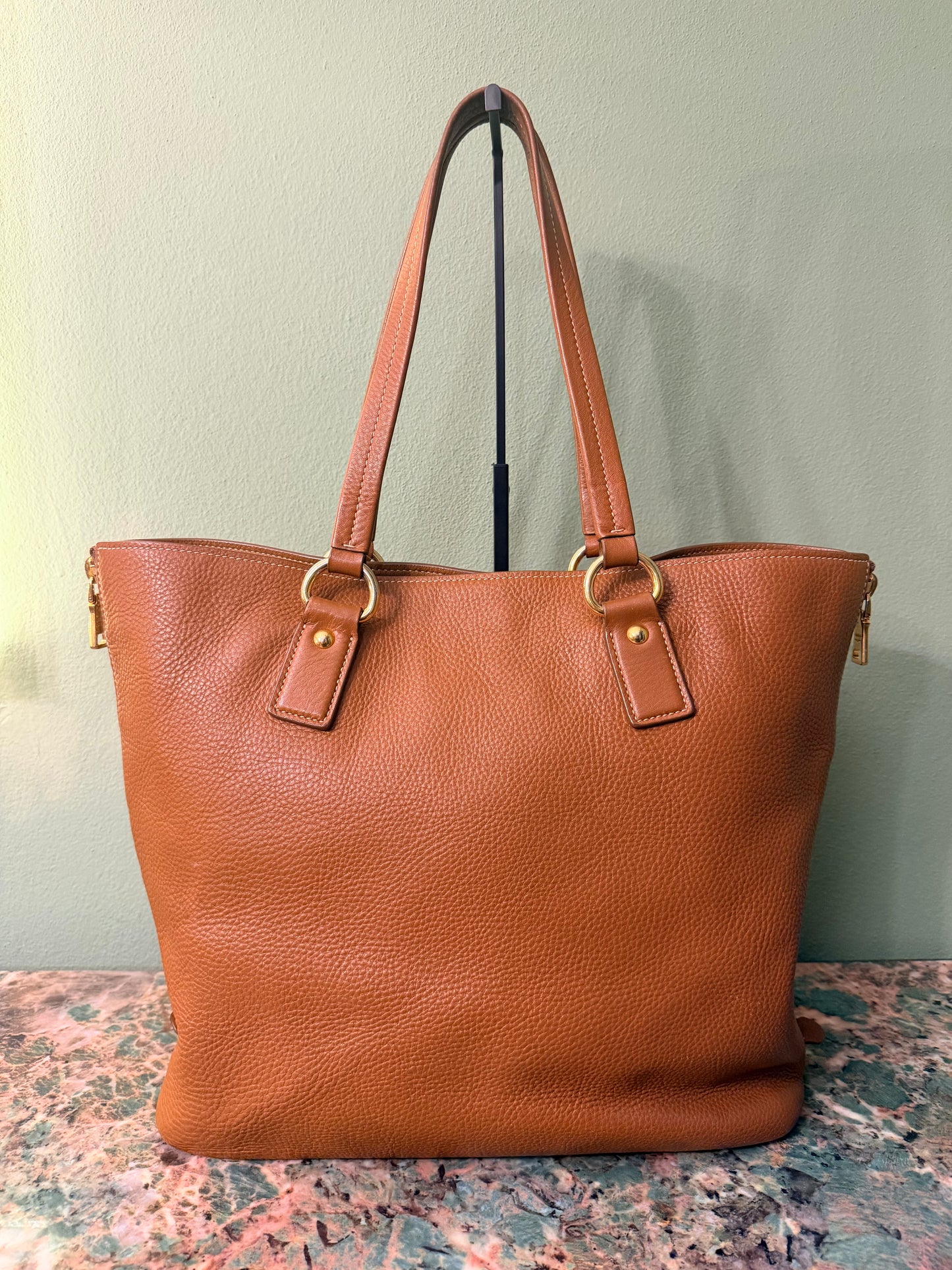 PRADA TAN DAINO SHOPPING BAG