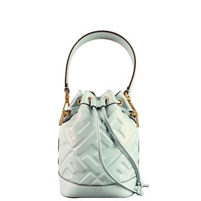 FENDI LIGHT BLUE MINI MON TRESOR BUCKET BAG