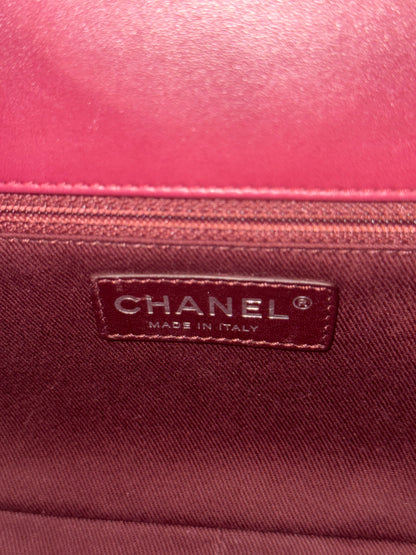 CHANEL MEDIUM SINGLE FLAP TRI COLOR SHOULDER BAG