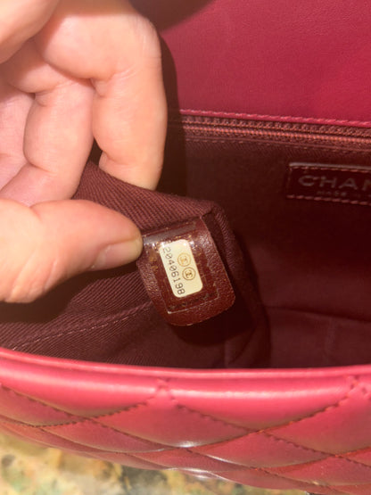 CHANEL MEDIUM SINGLE FLAP TRI COLOR SHOULDER BAG