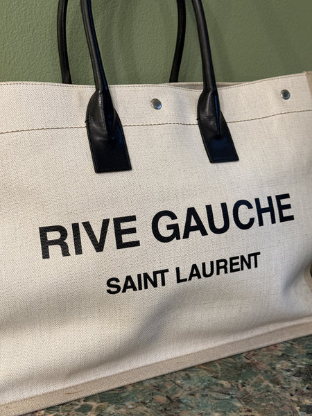 SAINT LAURENT BEIGE RIVE GAUCHE TOTE BAG