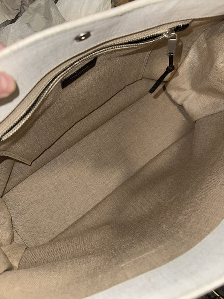 SAINT LAURENT BEIGE RIVE GAUCHE TOTE BAG