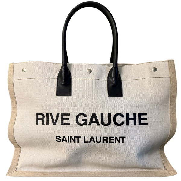 SAINT LAURENT BEIGE RIVE GAUCHE TOTE BAG