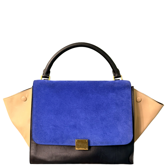 CÈLINE TRI COLOR TRAPEZE HANDBAG