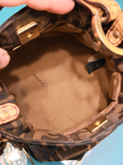 FENDI ZUCCA MINI CHEF BUCKET HANDBAG