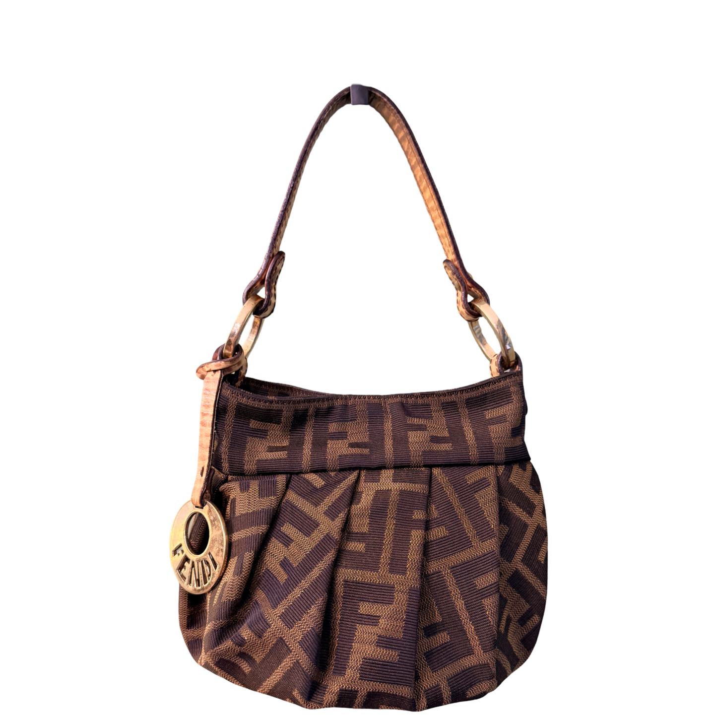 FENDI ZUCCA MINI CHEF BUCKET HANDBAG