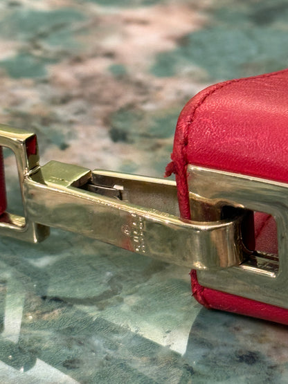 GUCCI RED MONOGRAM SHOULDER BAG