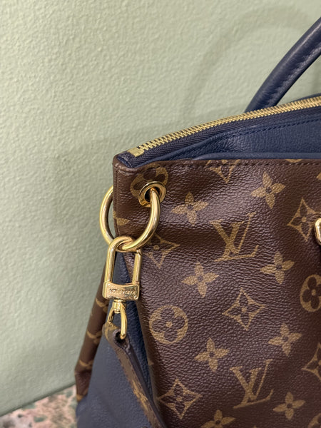 LOUIS VUITTON MONOGRAM NAVY PALLAS MM SHOULDER BAG