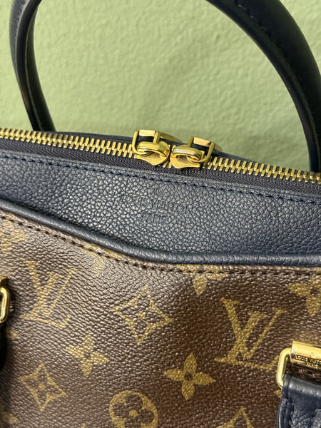 LOUIS VUITTON MONOGRAM NAVY PALLAS MM SHOULDER BAG