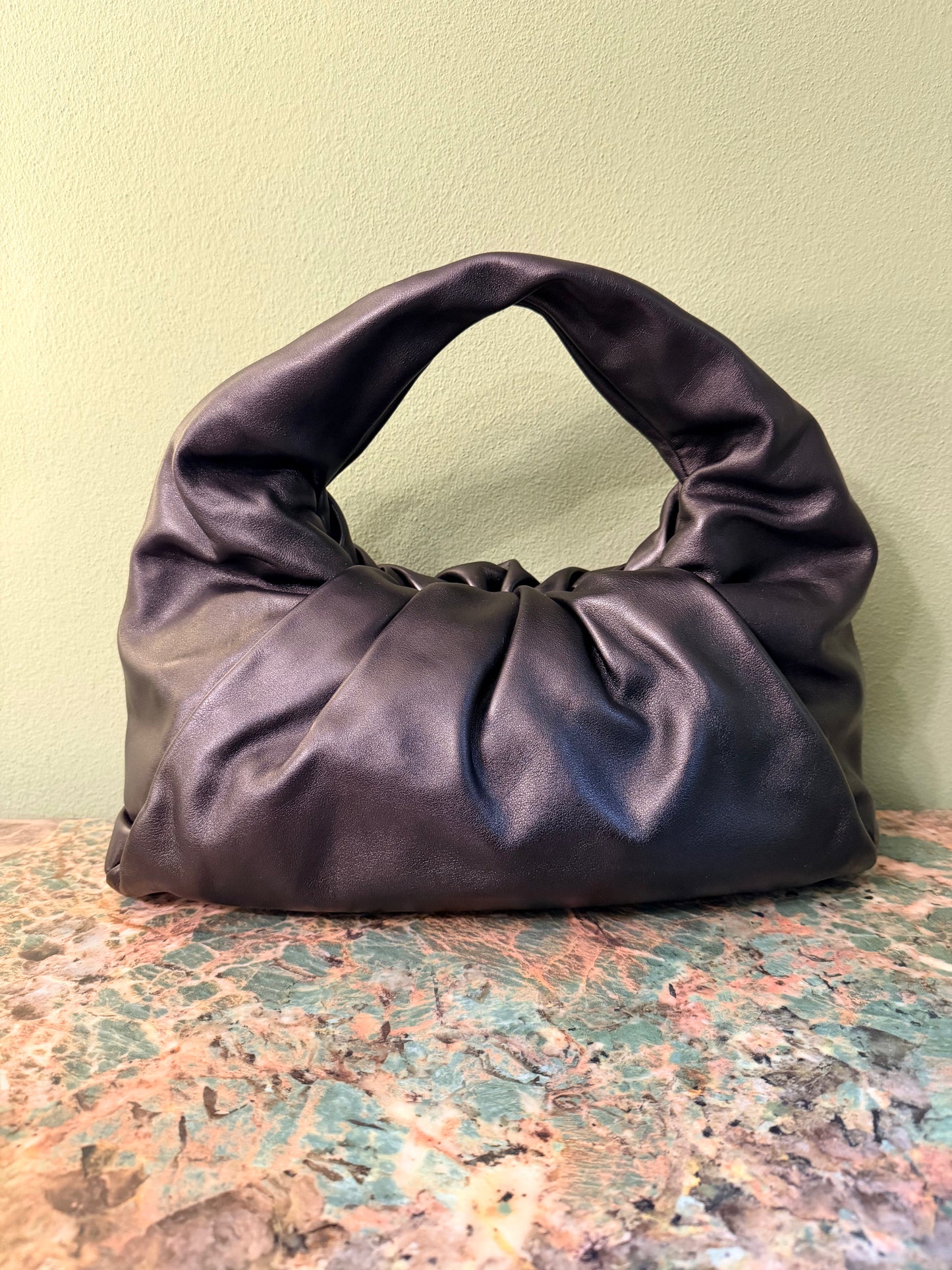 BOTTEGA VENETA BLACK SHOULDER POUCH