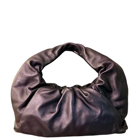 BOTTEGA VENETA BLACK SHOULDER POUCH