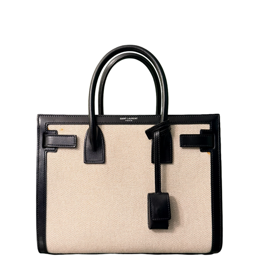 SAINT LAURENT BICOLOR BABY SAC DE JOUR HANDBAG