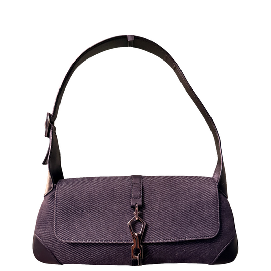 GUCCI BY TOM FORD DENIM FLAP JACKIE SHOULDER BAG