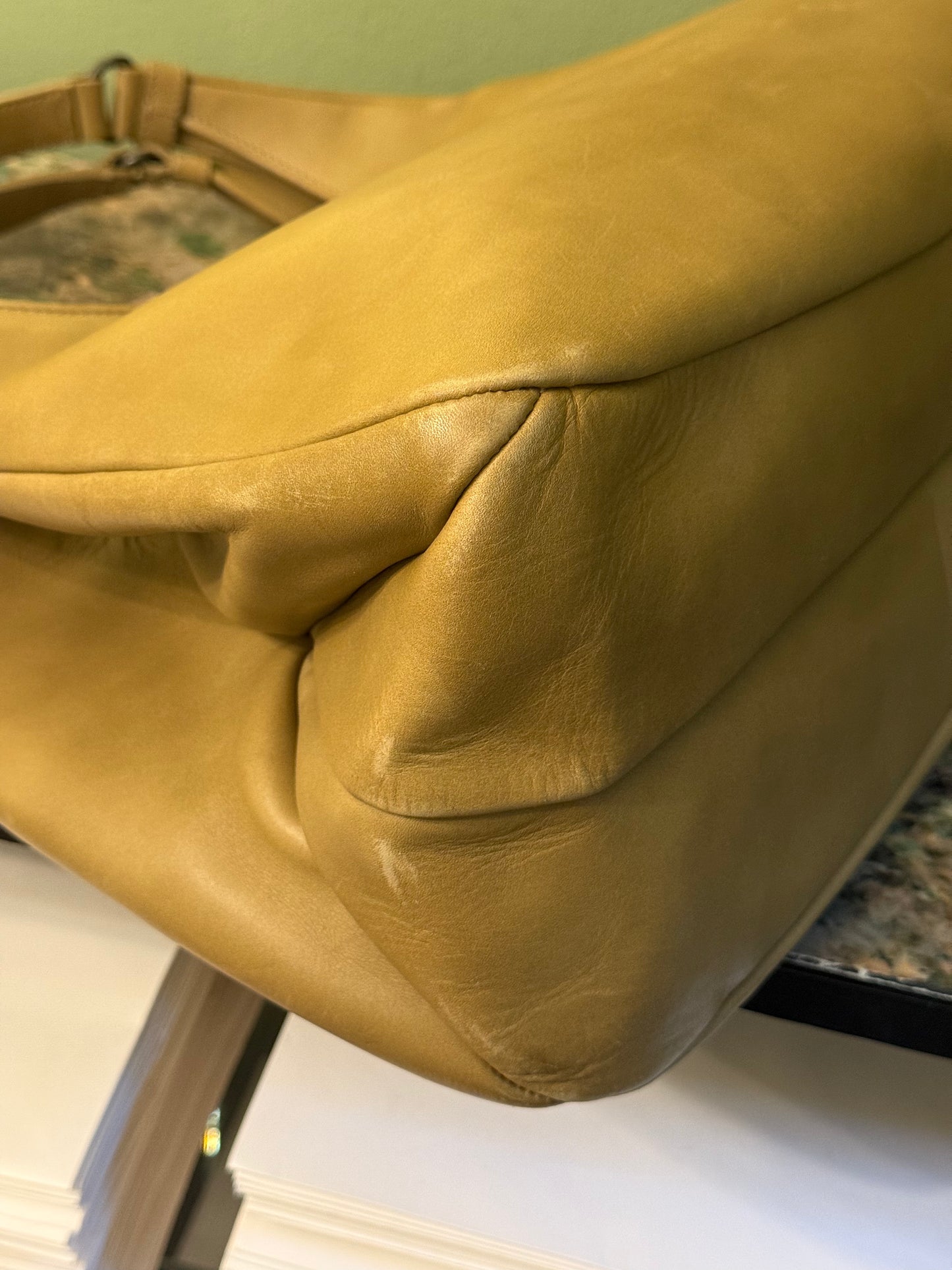 BOTTEGA VENETA DARK BEIGE LARGE CAMPANA SHOULDER BAG