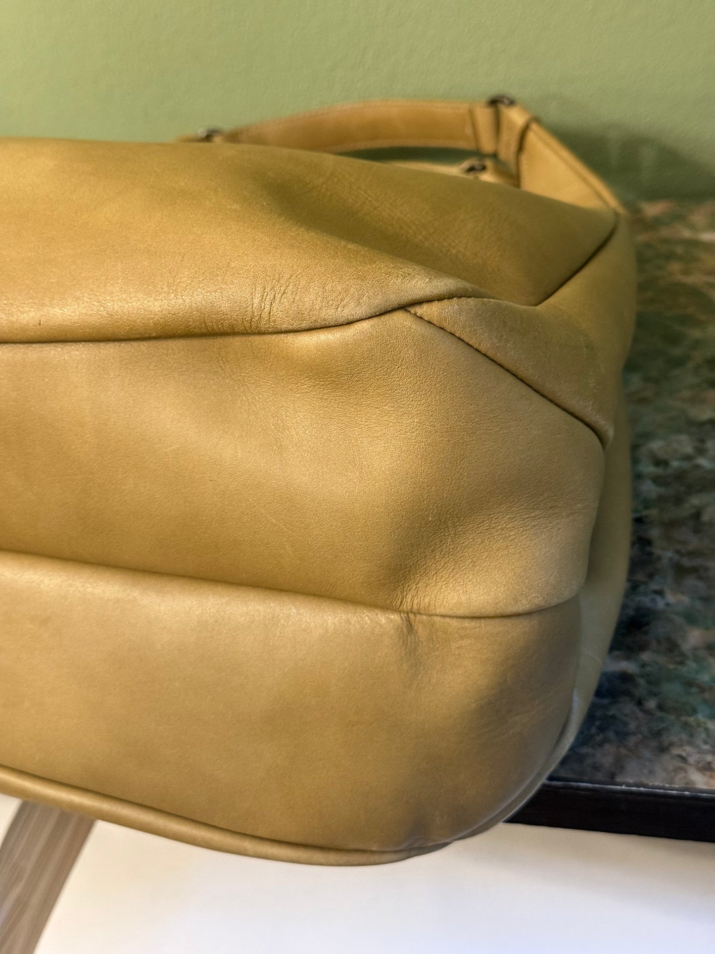 BOTTEGA VENETA DARK BEIGE LARGE CAMPANA SHOULDER BAG
