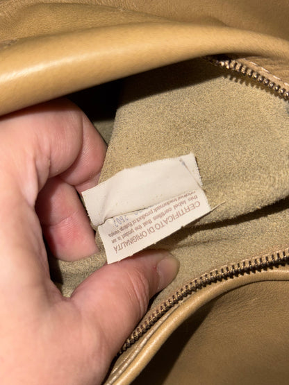 BOTTEGA VENETA DARK BEIGE LARGE CAMPANA SHOULDER BAG
