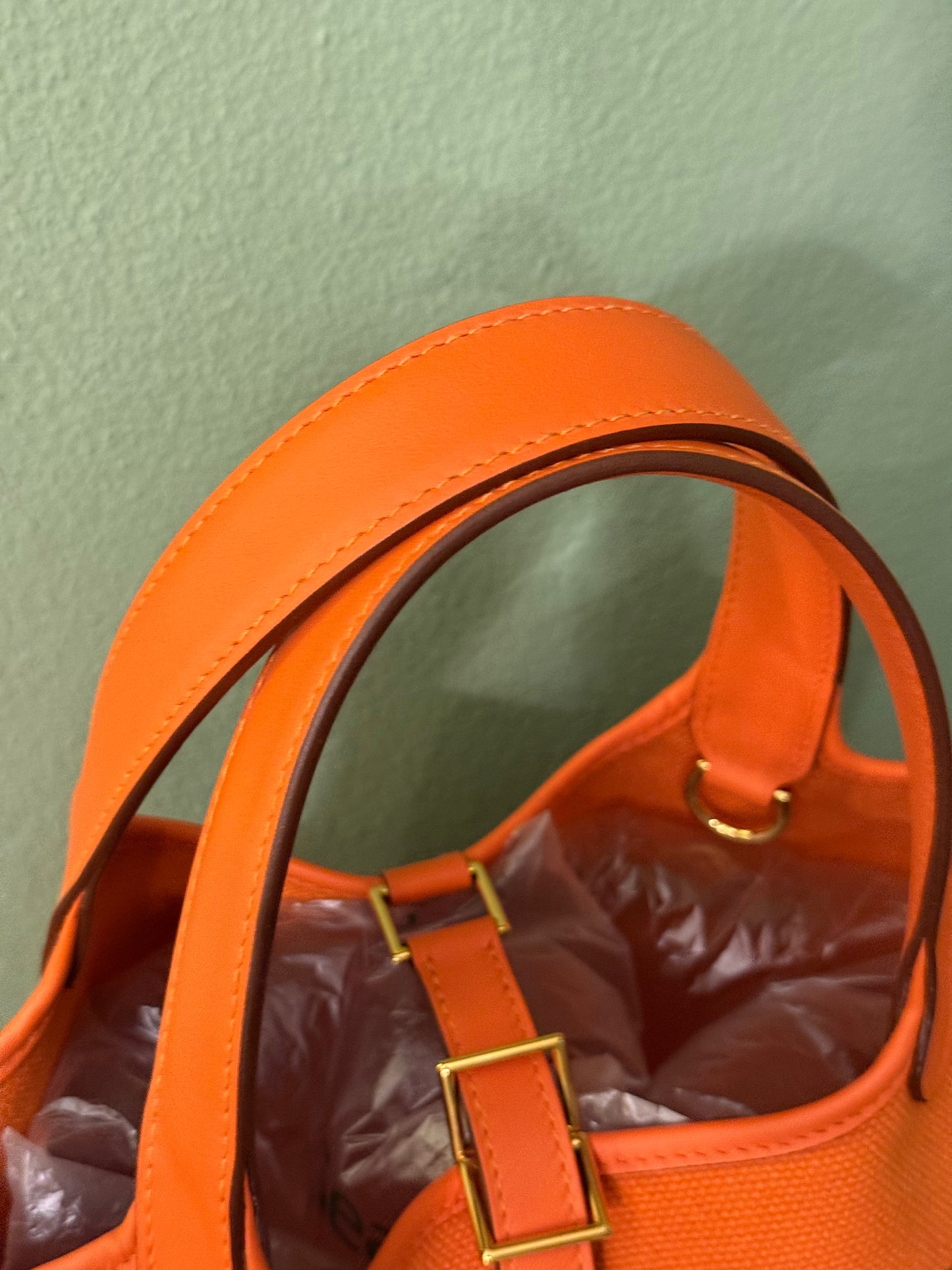HERMÈS ORANGE PICOTIN CARGO 18 HANDBAG