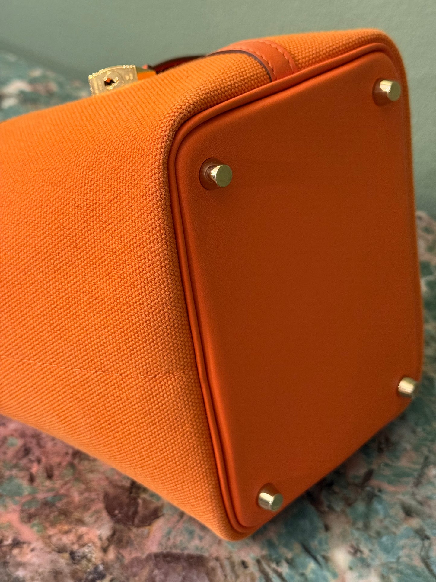 HERMÈS ORANGE PICOTIN CARGO 18 HANDBAG