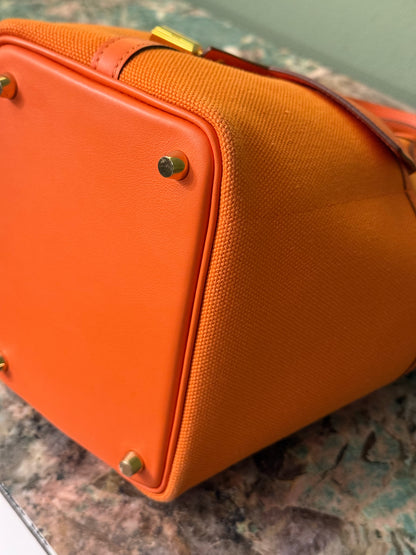 HERMÈS ORANGE PICOTIN CARGO 18 HANDBAG
