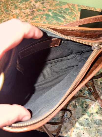 BALENCIAGA BROWN CITY POCHETTE