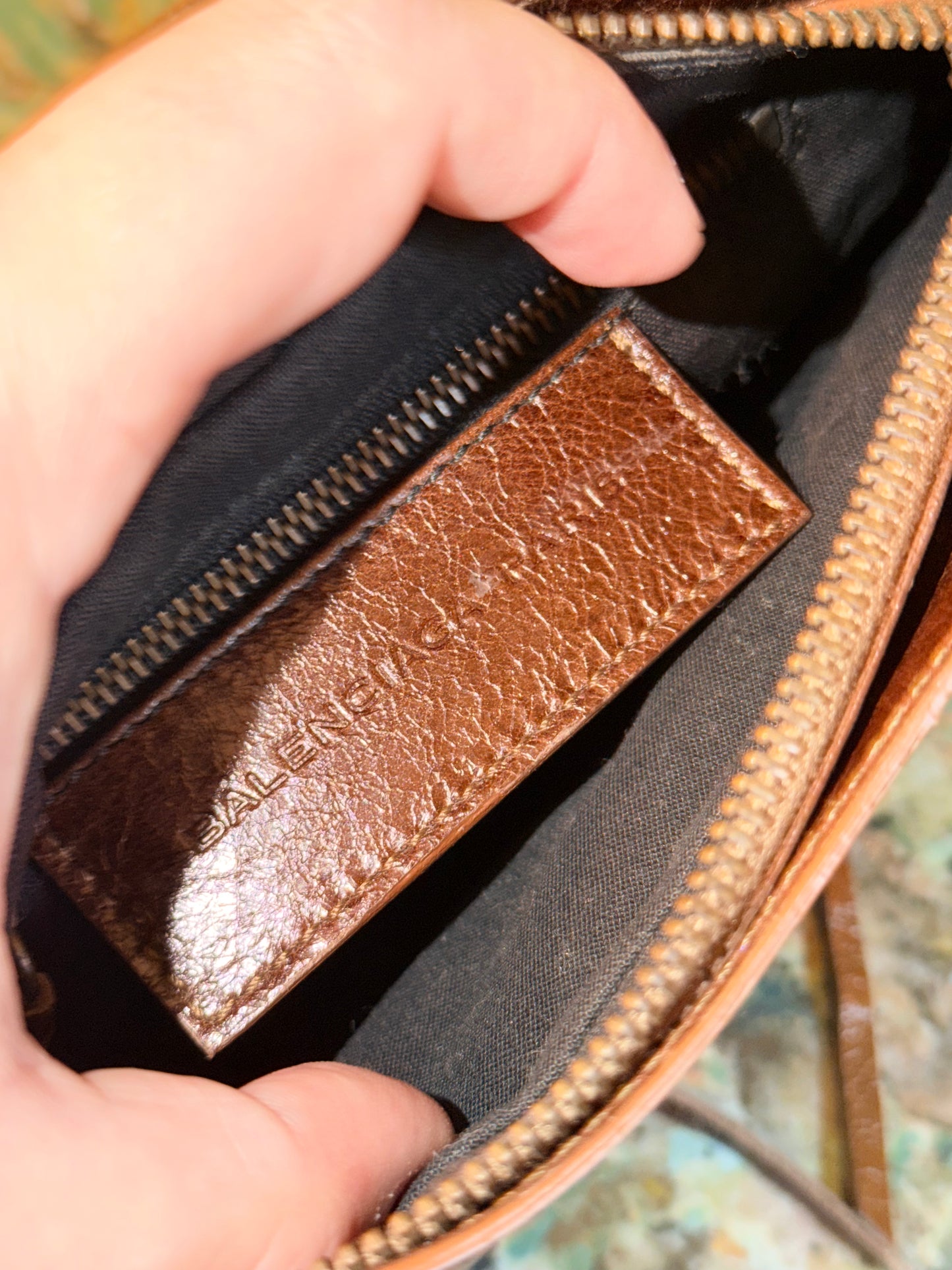 BALENCIAGA BROWN CITY POCHETTE