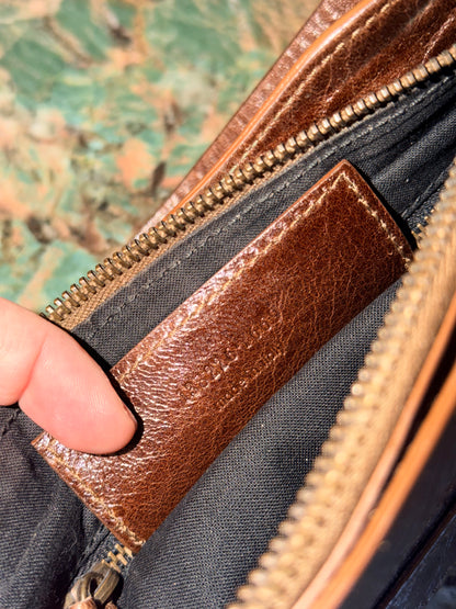 BALENCIAGA BROWN CITY POCHETTE